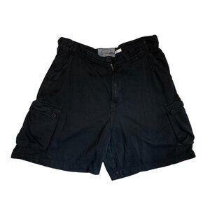 Double Impact Mens Black Cargo Shorts